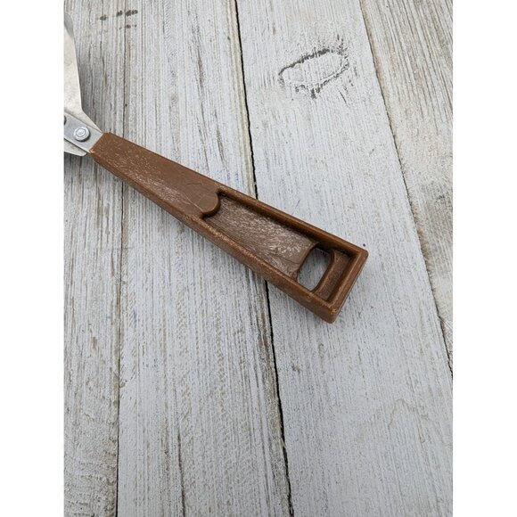 Vintage Stainless Steel Cheese Slicer Planer Plane Brown Handle 6 3/4" Hong Kong - Picture 6 of 7